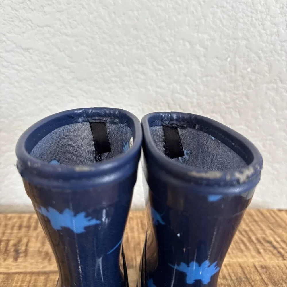 Carter's Little Toddler Boys Sz 4 DINOSAUR Waterproof RAIN BOOTS